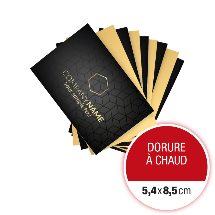 Cartes Dorure à chaud 5,4 x 8,5 cm