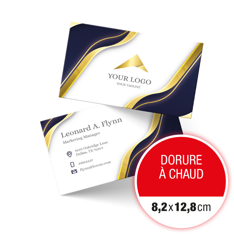 Cartes Dorure à chaud 8,2 x 12,8 cm