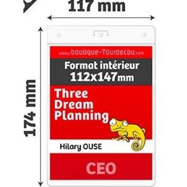Porte Badge 117 mm x 174 mm